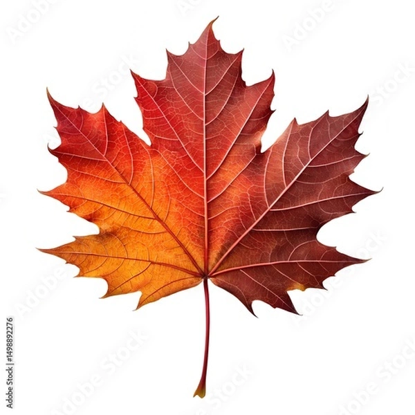 Fototapeta Autumn Maple Leaf Displaying Vibrant Seasonal Colors