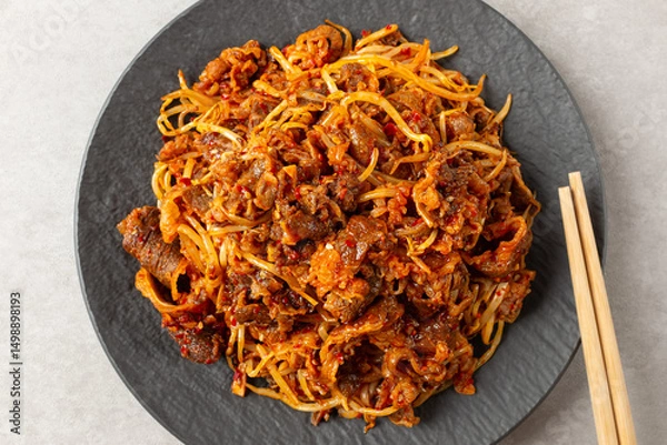 Obraz Chinese Stir-Fried Beef with Cumin