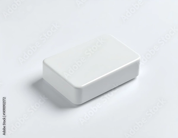 Fototapeta Blank White Rectangular Box Product Packaging Mockup Design