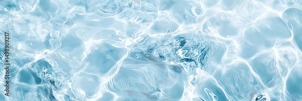 Fototapeta Water Ripple Texture in Soft Blue