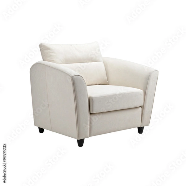 Fototapeta Luxurious leather couch and lehnstuhl design, creating a comfortable and elegant living space at home for relaxation