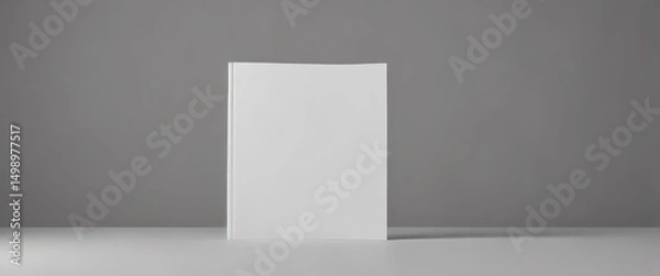 Obraz Clean, grey backdrop, blank magazine brochure template ,  texture,  grey,  empty