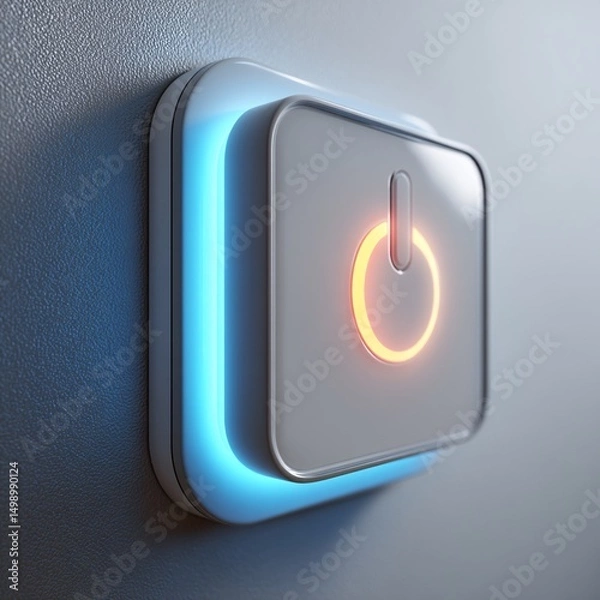 Fototapeta 3D icon of a smart light switch, providing convenient and energy-efficient control.