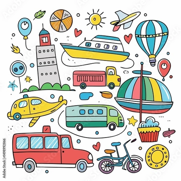 Fototapeta seamless pattern with school bus