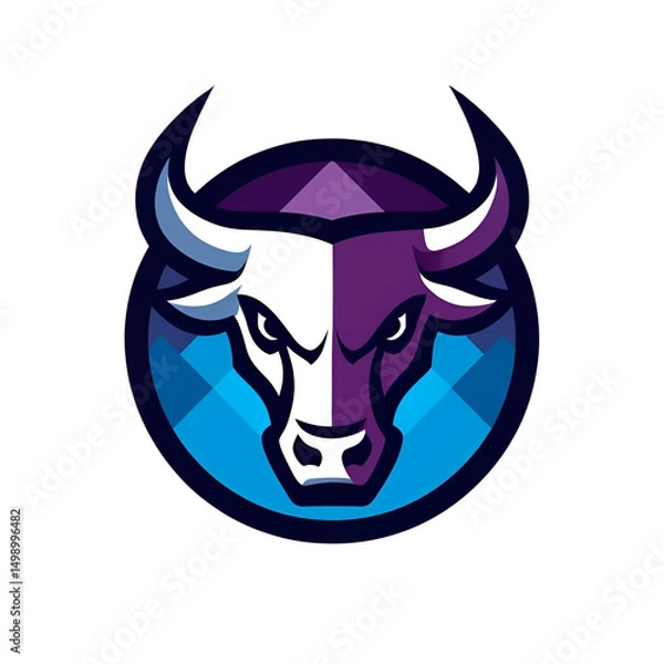 Fototapeta Bull, no background, a symbol of strength and agility