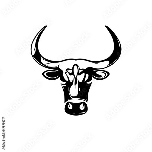 Fototapeta Bull, no background, a symbol of strength and agility