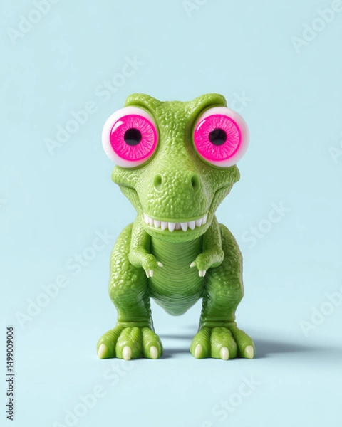 Fototapeta Minimalist toy concept showing a front-facing toy design, focusing on simplicity and fun with an imaginative, playful look