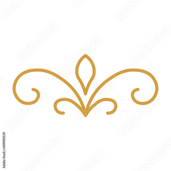 Fototapeta Elegant Gold Divider Ornament Ellement