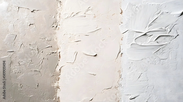 Fototapeta Paint texture background set. Abstract hand painted templates in light neutral colors. Contemporary minimal artwork. Illustration with brush strokes. Modern textured oil painting on canvas