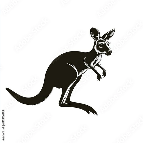 Fototapeta Silhouetted Kangaroo