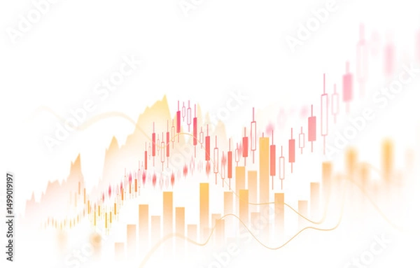 Obraz Transparent or png stock market investment trading graph growth.Trade business analytics graph and financial chart.	
