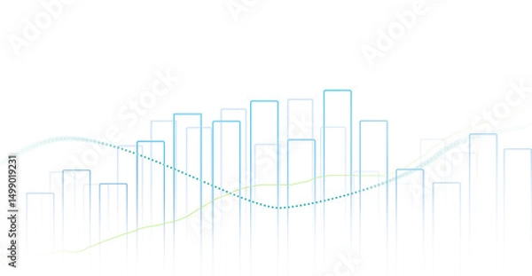 Fototapeta Transparent or png stock market investment trading graph growth.Trade business analytics graph and financial chart.	
