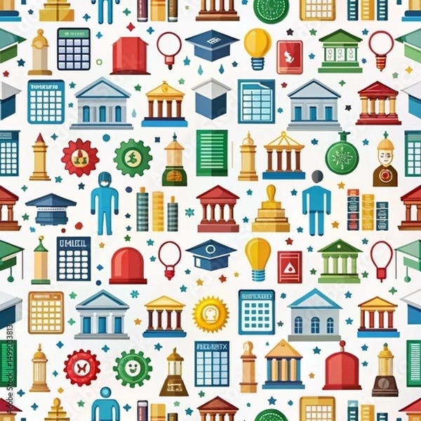 Fototapeta seamless pattern with houses