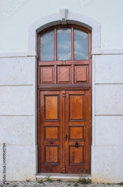 Fototapeta Portas de entrada de edifícios de Lisboa antigos e tradicionais