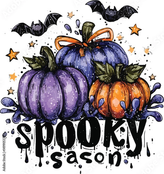 Fototapeta Spooky Season – Halloween Adobe Illustration Artwork for Sublimation and Craft Projects