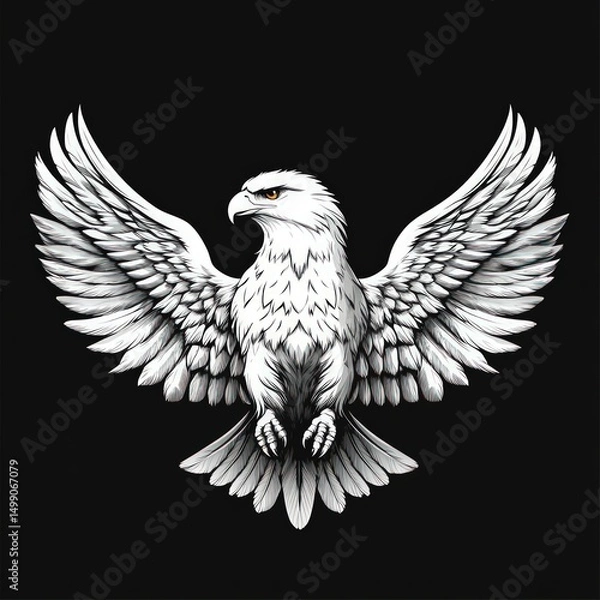 Obraz Powerful white eagle graphic