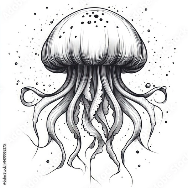 Obraz Elegant jellyfish graphic design