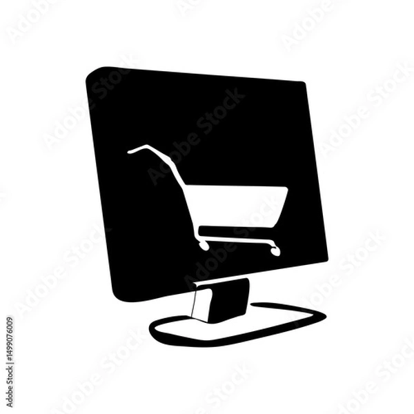 Fototapeta Vector Design Ecommerce Website Icon Style.Premium Vector.Online shopping icon