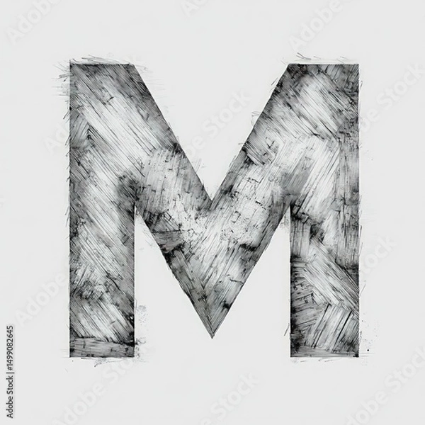 Obraz Abstract uppercase letter M design