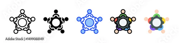 Fototapeta Stakeholder Engagement Icon Collection With Multiple Styles