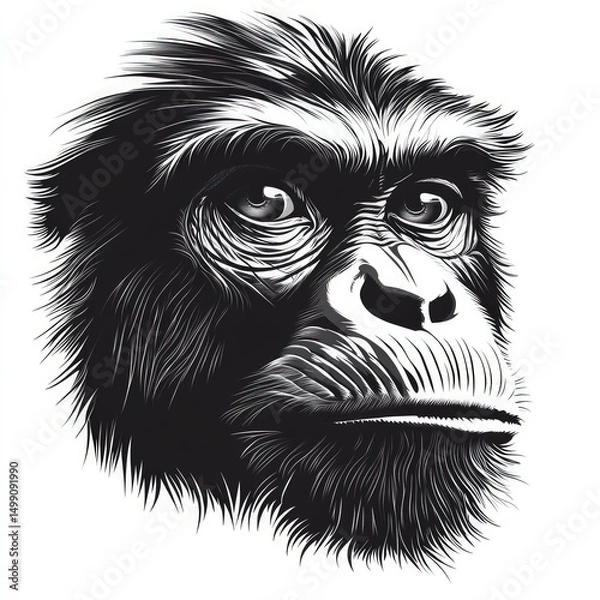 Fototapeta Close-up portrait of a primate