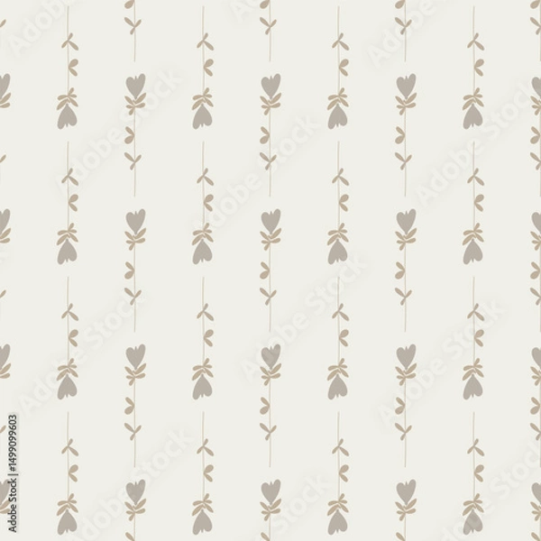 Fototapeta Soft, subtle vector pattern with floral elements. 