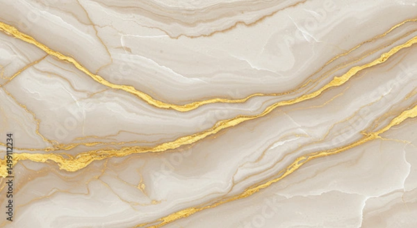 Obraz Opulent Onyx: A Lavish Creamy Texture with Gilded Veins, Exuding Sophistication and Luxury, Perfect for Designs Seeking Refined Aesthetic Appeal