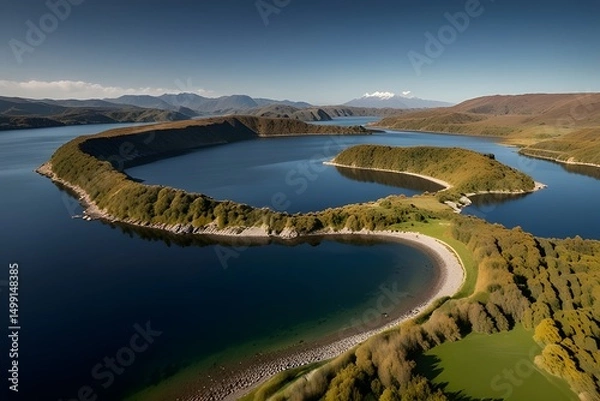 Obraz Cracked ground of a dried up lake or river in the desert as result of drought and extreme heat. Rivers and lakes worldwide are running dry. No freshwater for people to drink.generative.ai
