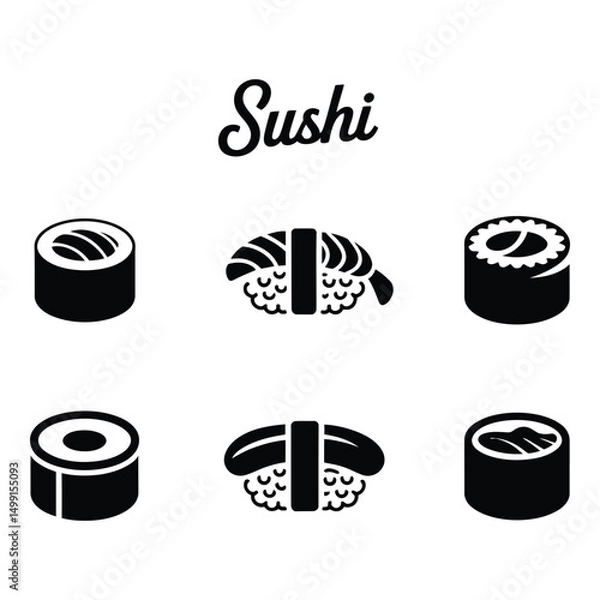 Obraz Sushi assortment beckons a culinary adventure inviting diners to savor authentic flavors modern