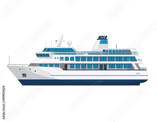 Obraz Luxury cruise ship side view