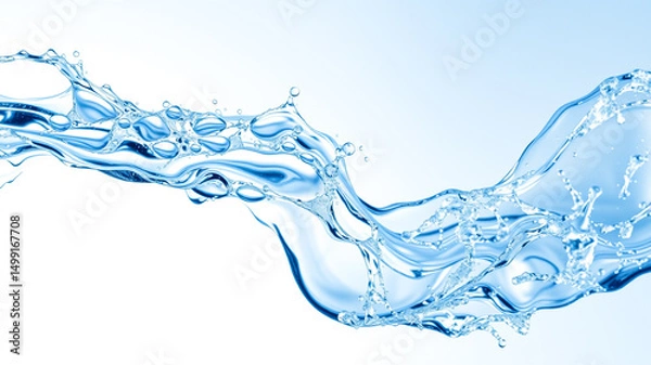 Obraz Crystal clear water splashing flowing dynamic