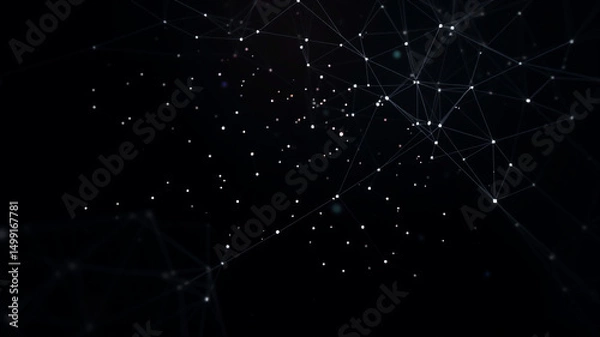 Fototapeta Elegant dark constellation network design element