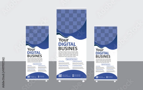 Obraz Business Rollup Banner Design vector file