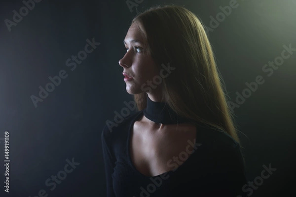 Obraz pleasant lights from the profile