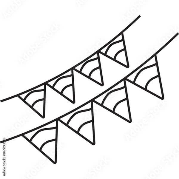 Fototapeta Hand Drawn Birthday Party Element
