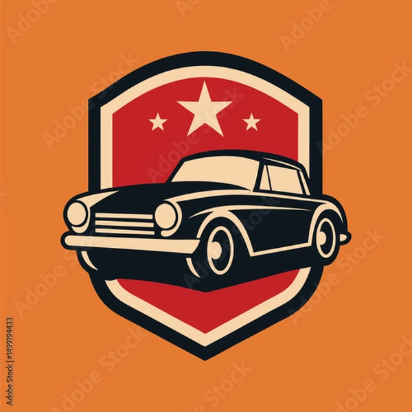 Obraz Retro Vintage Classic Car Logo Design