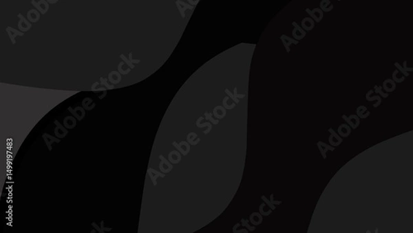 Fototapeta A dark abstract background featuring smooth, organic shapes and flowing curves, perfect for modern designs, elegant presentations