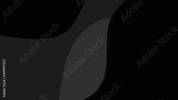 Fototapeta A dark abstract background featuring smooth, organic shapes and flowing curves, perfect for modern designs, elegant presentations, or stylish digital projects