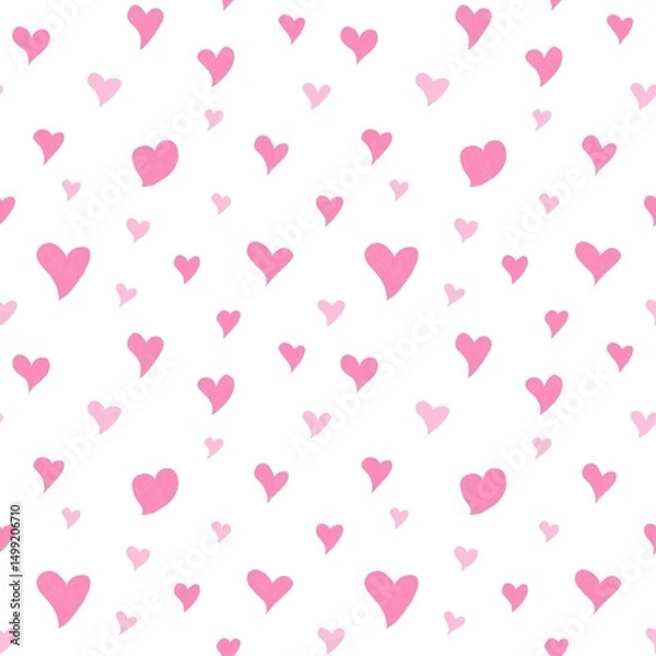 Obraz pink mini heart seamless pattern
