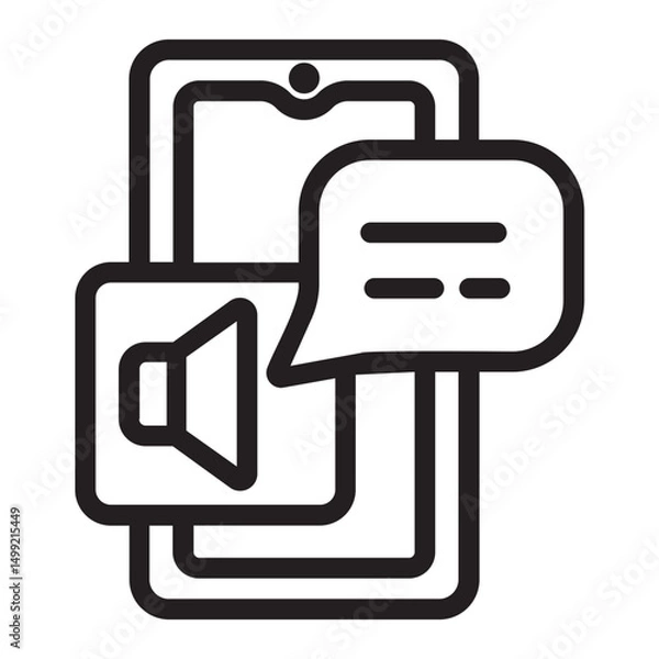 Obraz electronic reader line icon