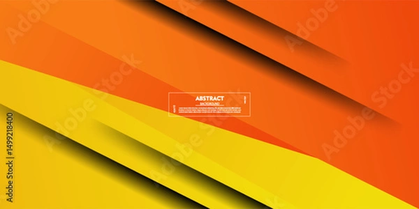 Obraz Abstract geometric yellow and orange square themed overlapping background for graphic design. Vector Eps10