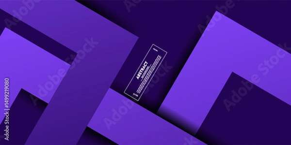 Obraz Abstract background with overlapping blue paper cutouts on geometric background color design. Modern futuristic background overlapping with shadow. Vector Eps10