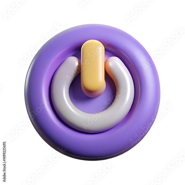 Obraz power up 3d icon illustration, transparent background