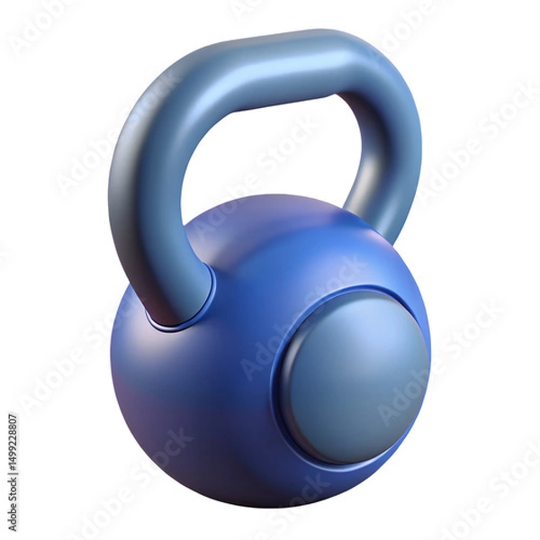Obraz kettlebell 3d icon illustration, transparent background