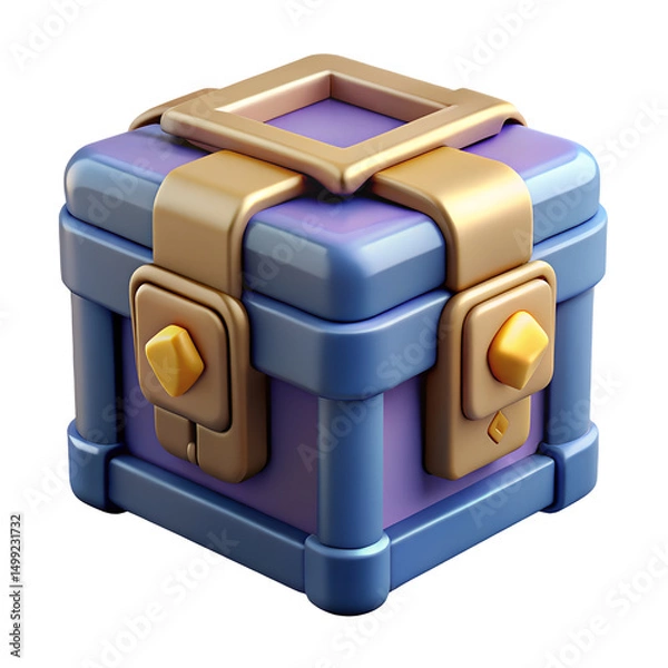 Obraz loot box 3d icon illustration, transparent background