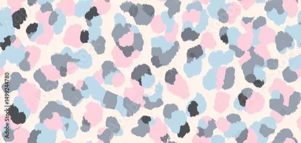 Fototapeta Abstract leopard print pattern in pastel colors.
