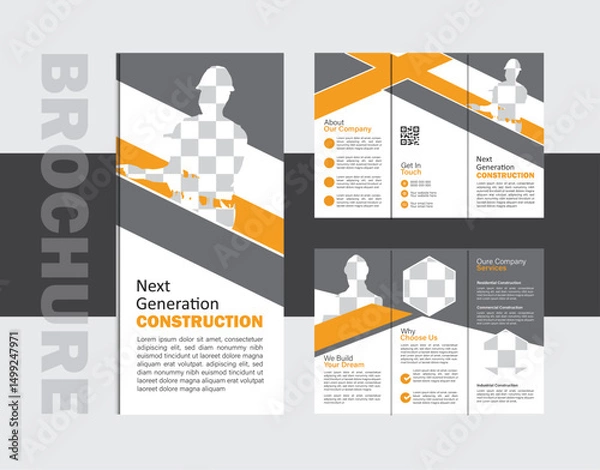 Obraz Modern Constraction brochure design with vector and RGB color