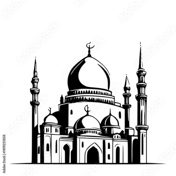 Obraz silhouette of mosque