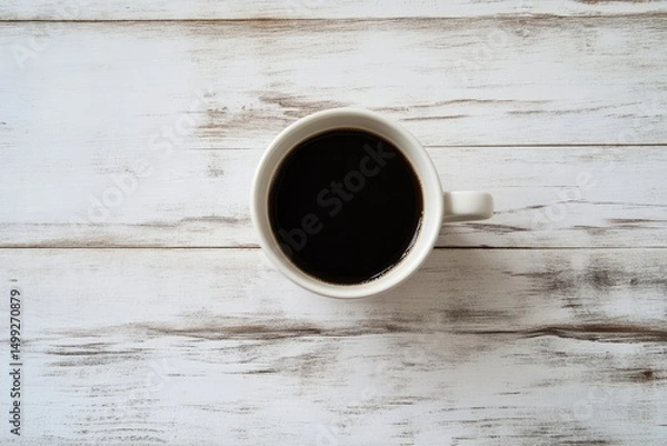 Obraz coffee cup on wooden table