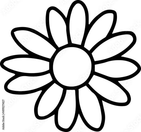 Fototapeta black and white daisy 